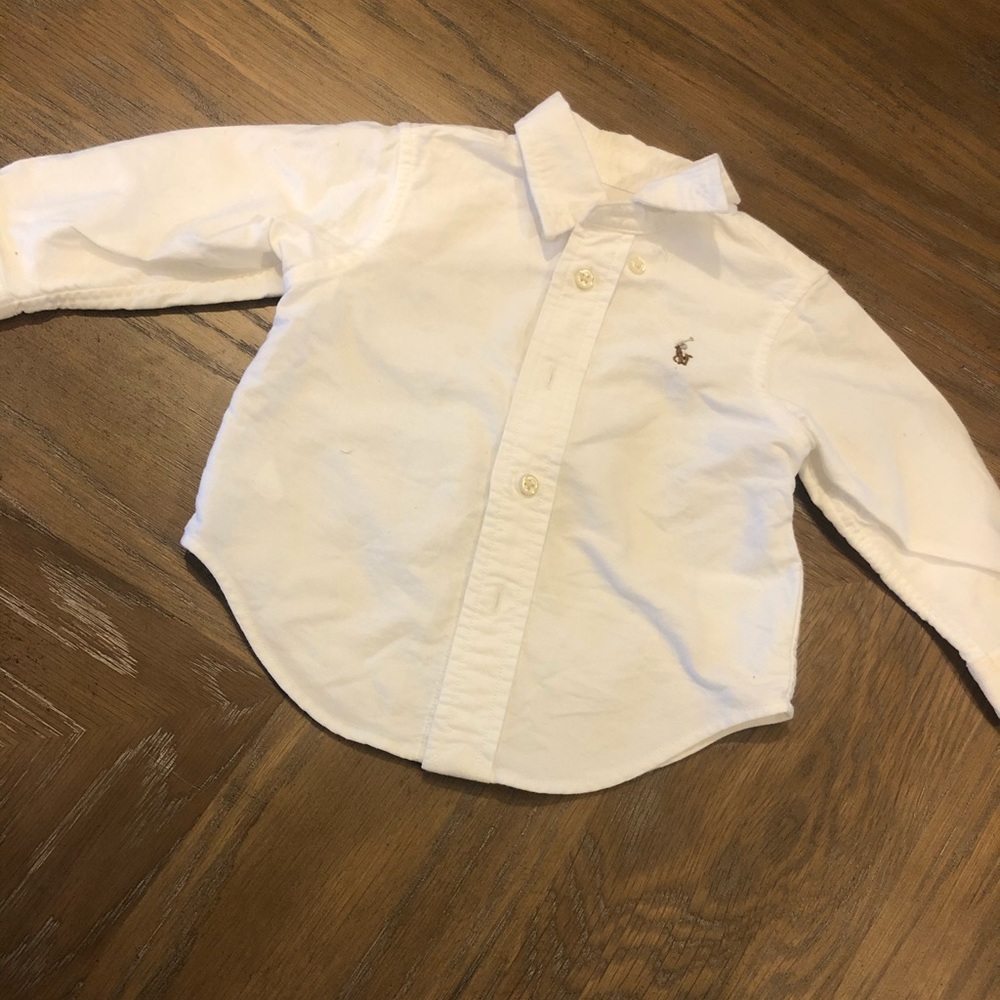 White long sleeve button up shirt